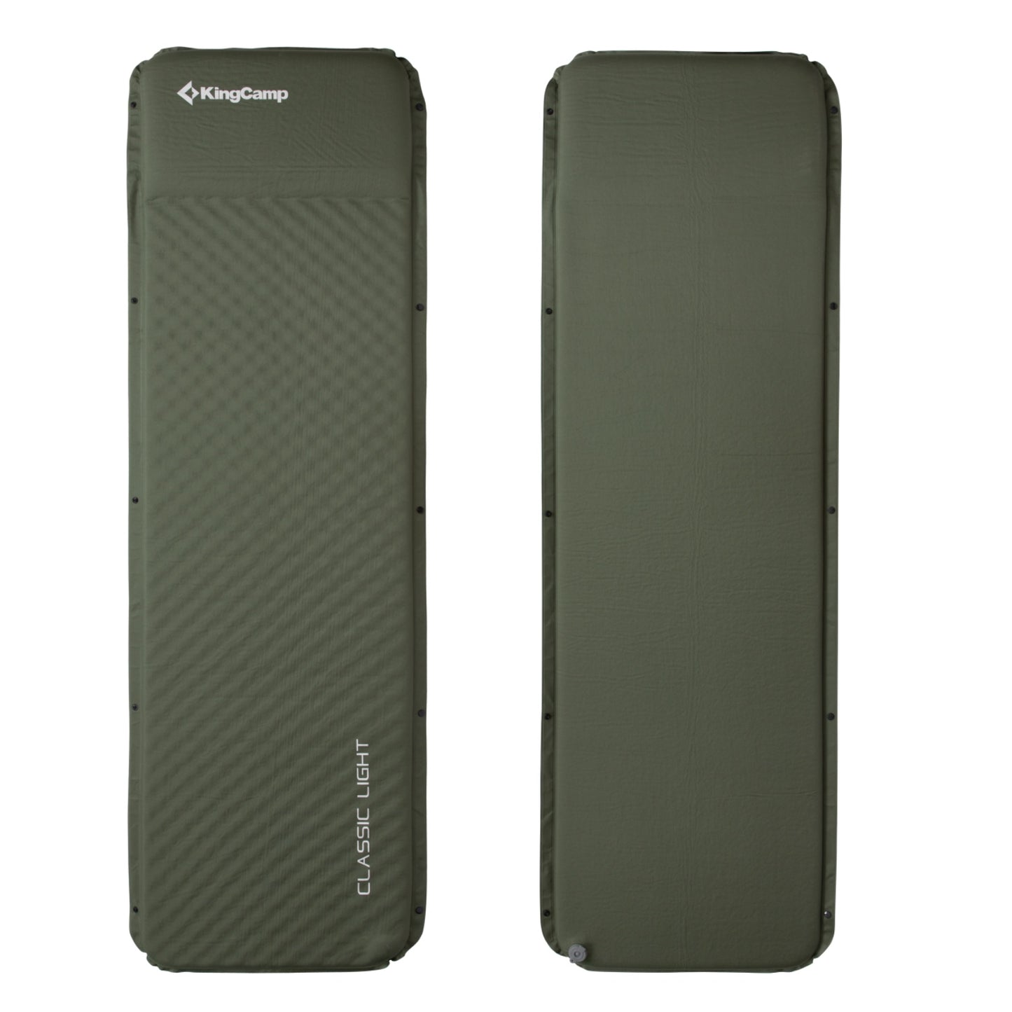 KingCamp Classic Light Self-Inflating Sleeping Mat - 5cm Thick with Pillow | Compact for UK Camping & Backpacking