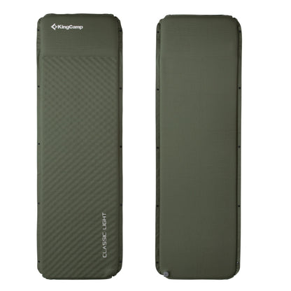 KingCamp Classic Light Self-Inflating Sleeping Mat - 5cm Thick with Pillow | Compact for UK Camping & Backpacking