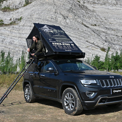 KingCamp ENDLESS 8 Rooftop Tent – Ultra-Thin 8cm Hard Shell, Waterproof & Lightweight for 4x4 & SUV Overlanding