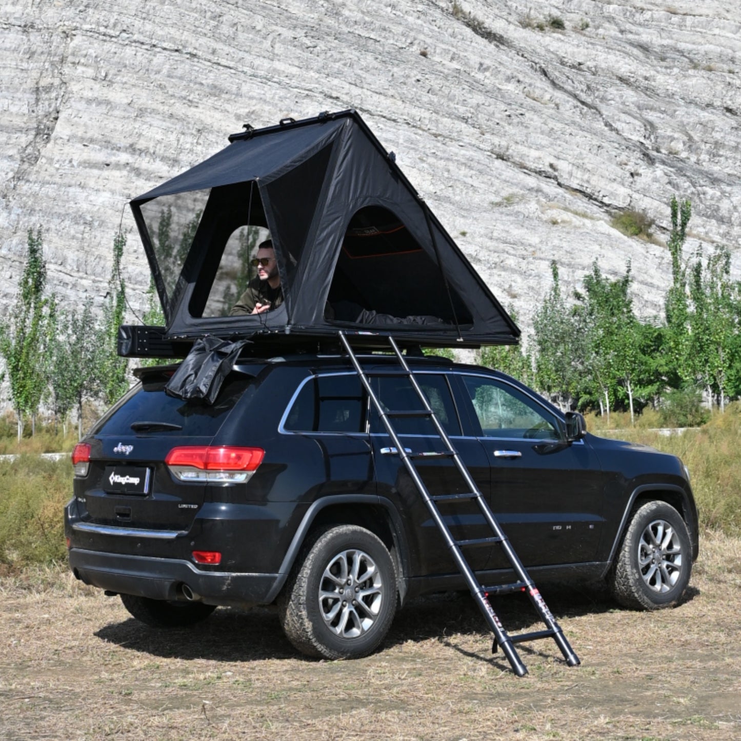 KingCamp ENDLESS 8 Rooftop Tent – Ultra-Thin 8cm Hard Shell, Waterproof & Lightweight for 4x4 & SUV Overlanding
