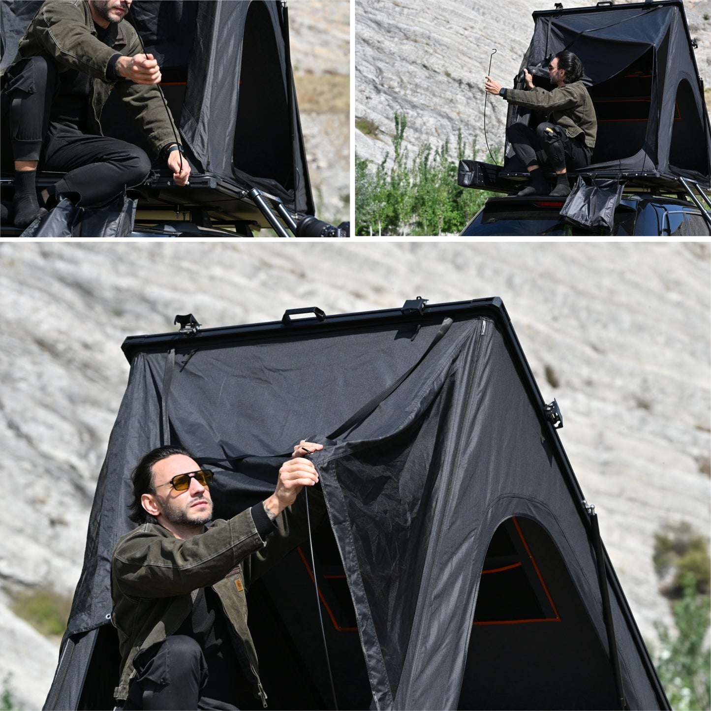 KingCamp ENDLESS 8 Rooftop Tent – Ultra-Thin 8cm Hard Shell, Waterproof & Lightweight for 4x4 & SUV Overlanding