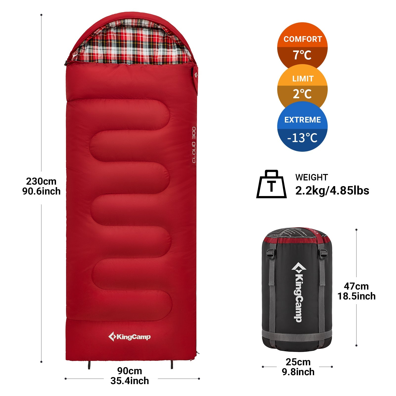 KingCamp Flannel Liner 3 Season Sleeping Bags