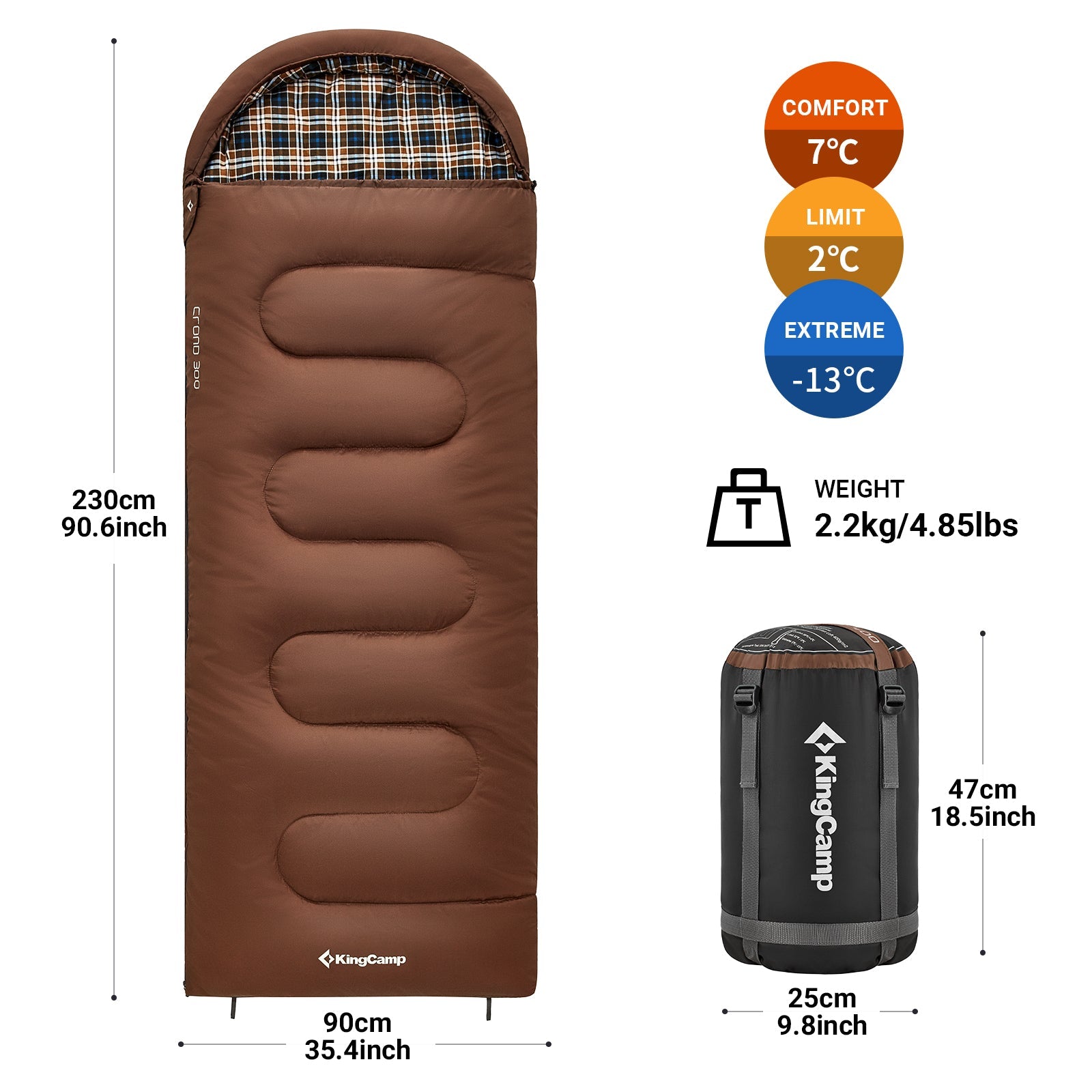 KingCamp Flannel Liner 3 Season Sleeping Bags