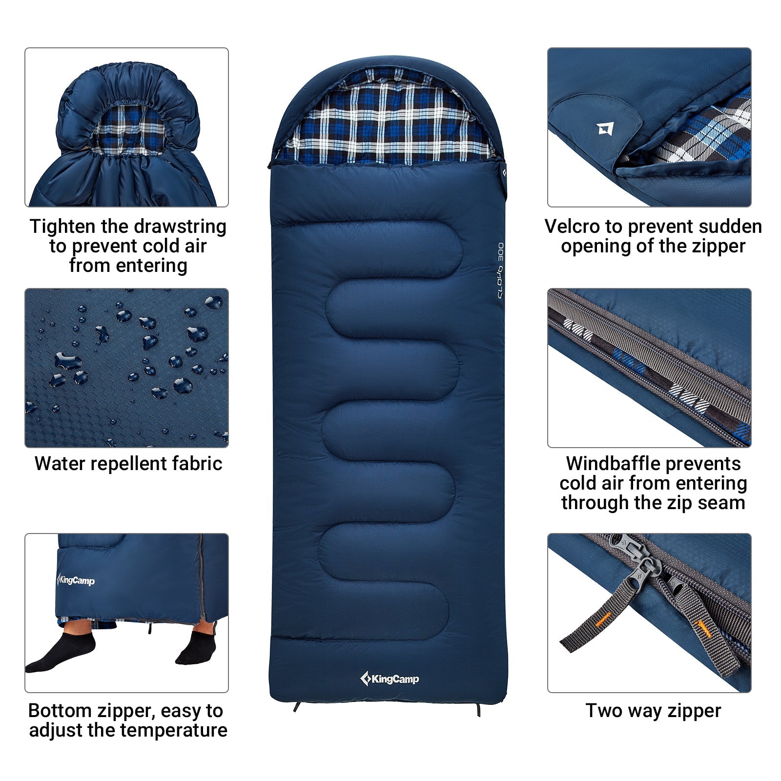 KingCamp Flannel Liner 3 Season Sleeping Bags