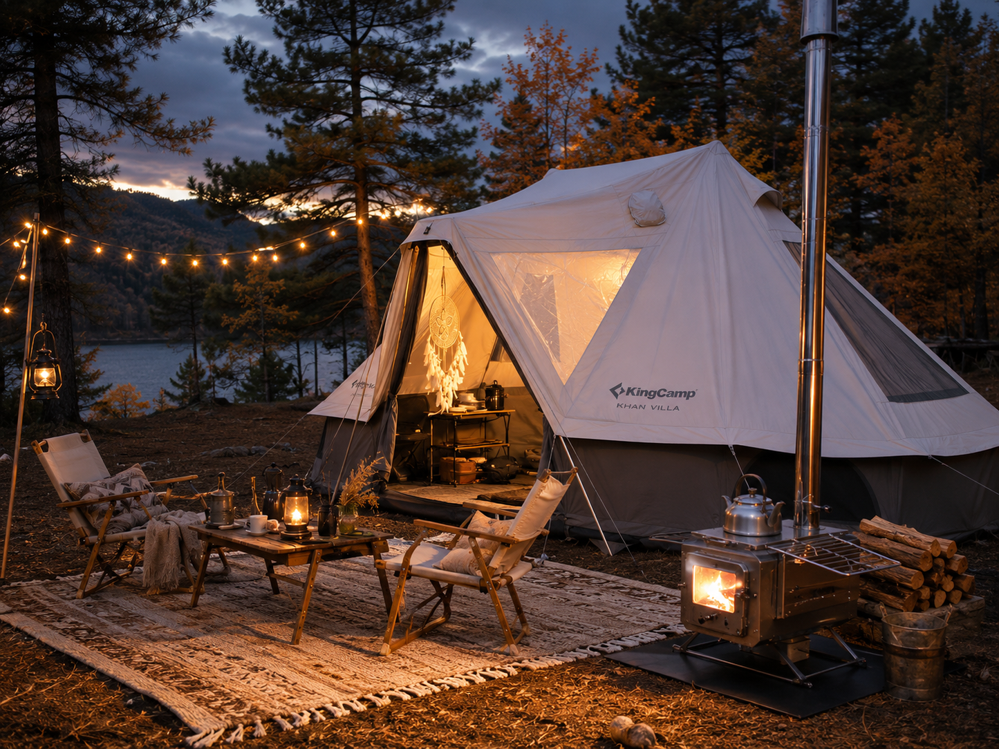 KingCamp Khan Villa 4-Season 4-6 Person Bell Tent