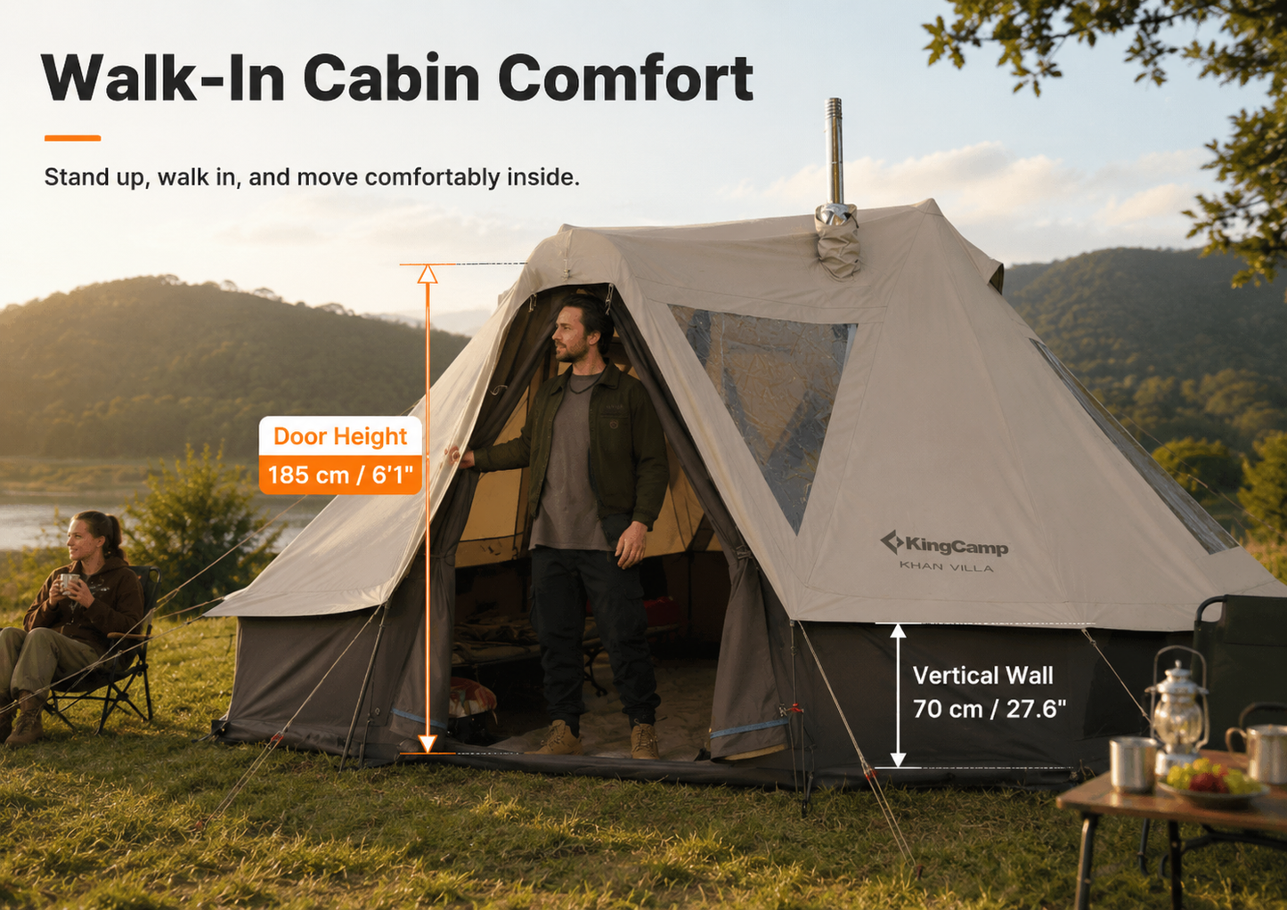 KingCamp Khan Villa 4-Season 4-6 Person Bell Tent