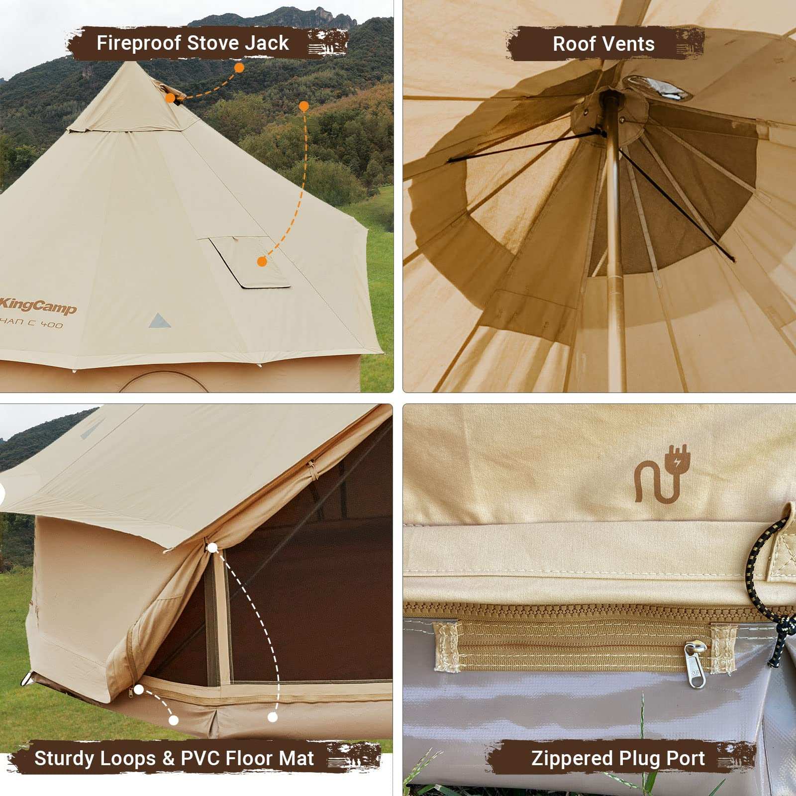 KingCamp Khan Glamping Bell Tent