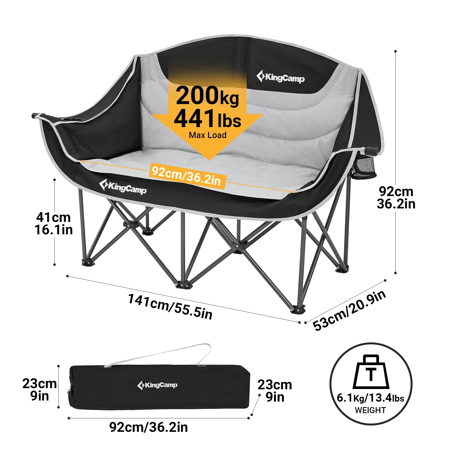 KingCamp Loveseat Double Seat Chair