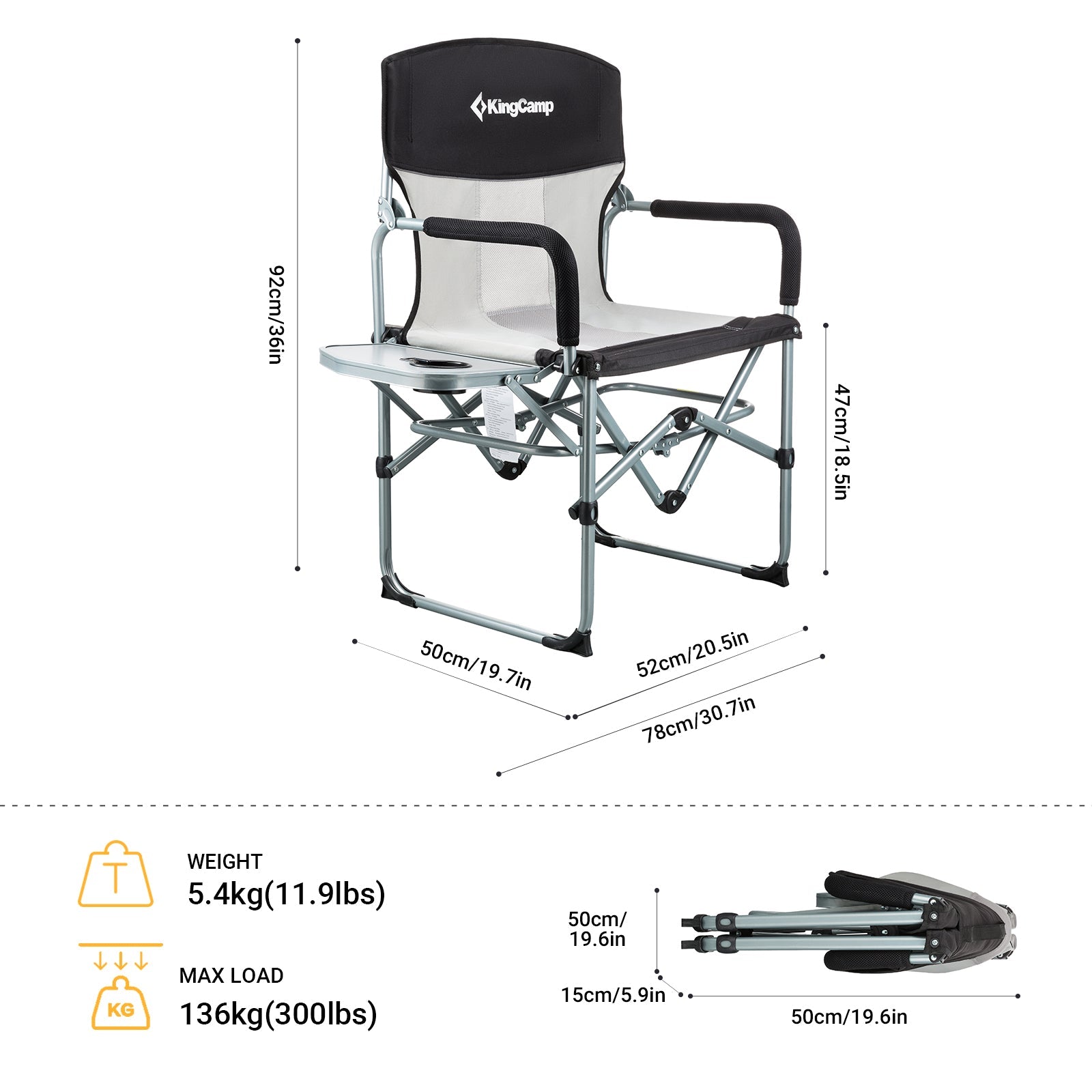 KingCamp Oversized Camping Directors Chair