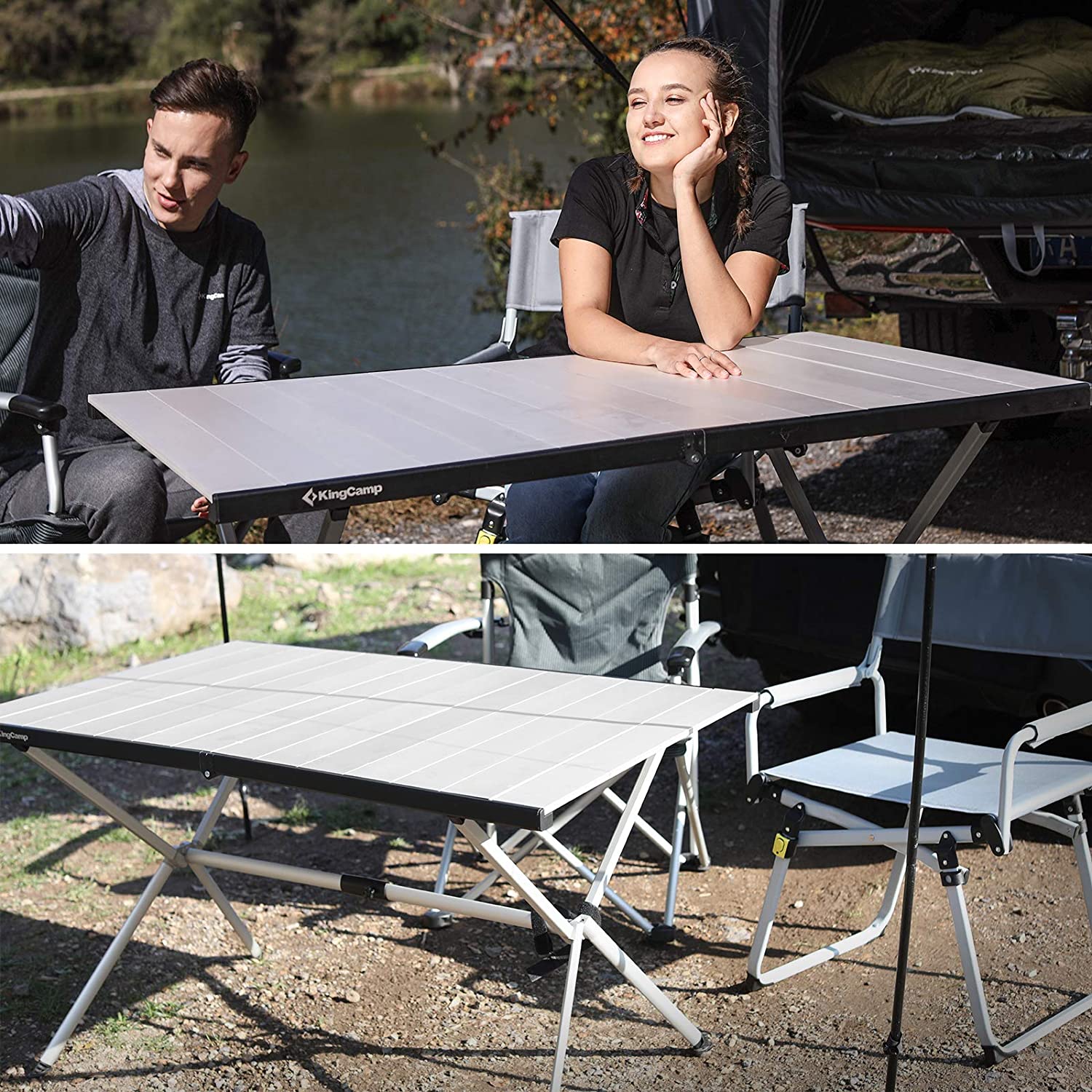 KingCamp Roll Up Folding Camping Table