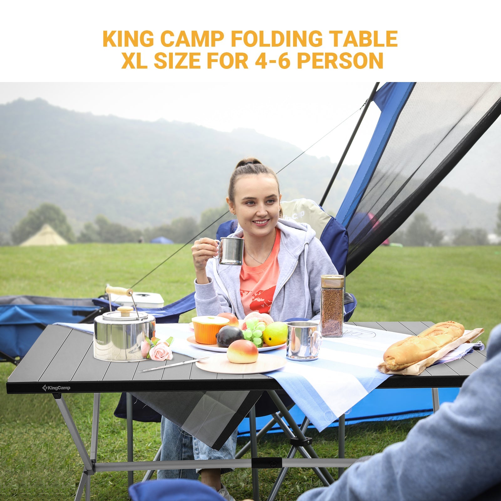 KingCamp Roll Up Folding Camping Table