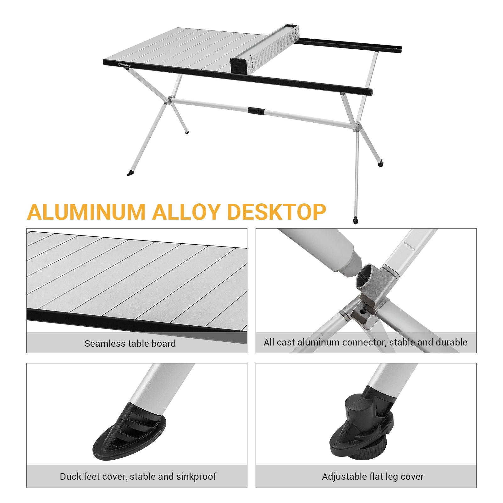 KingCamp Roll Up Folding Camping Table