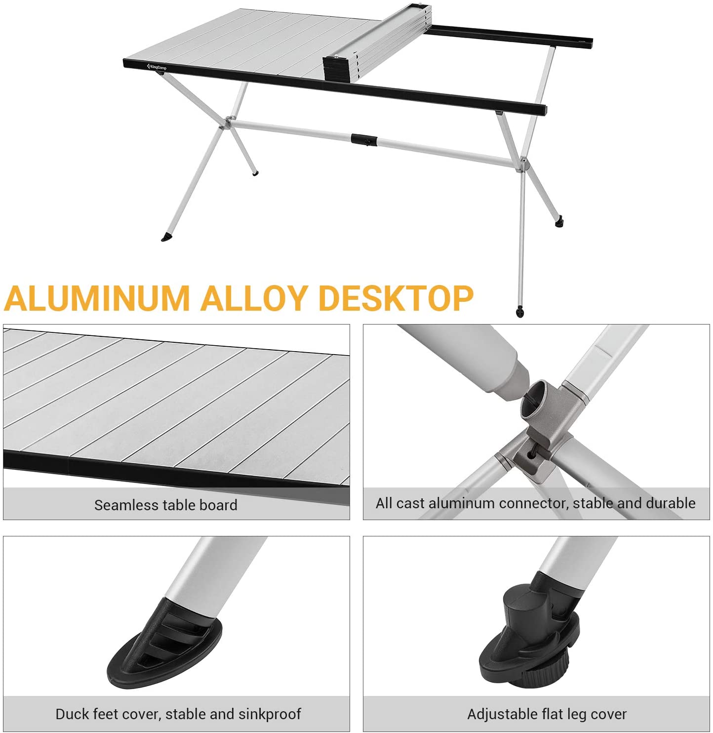 KingCamp Roll Up Folding Camping Table