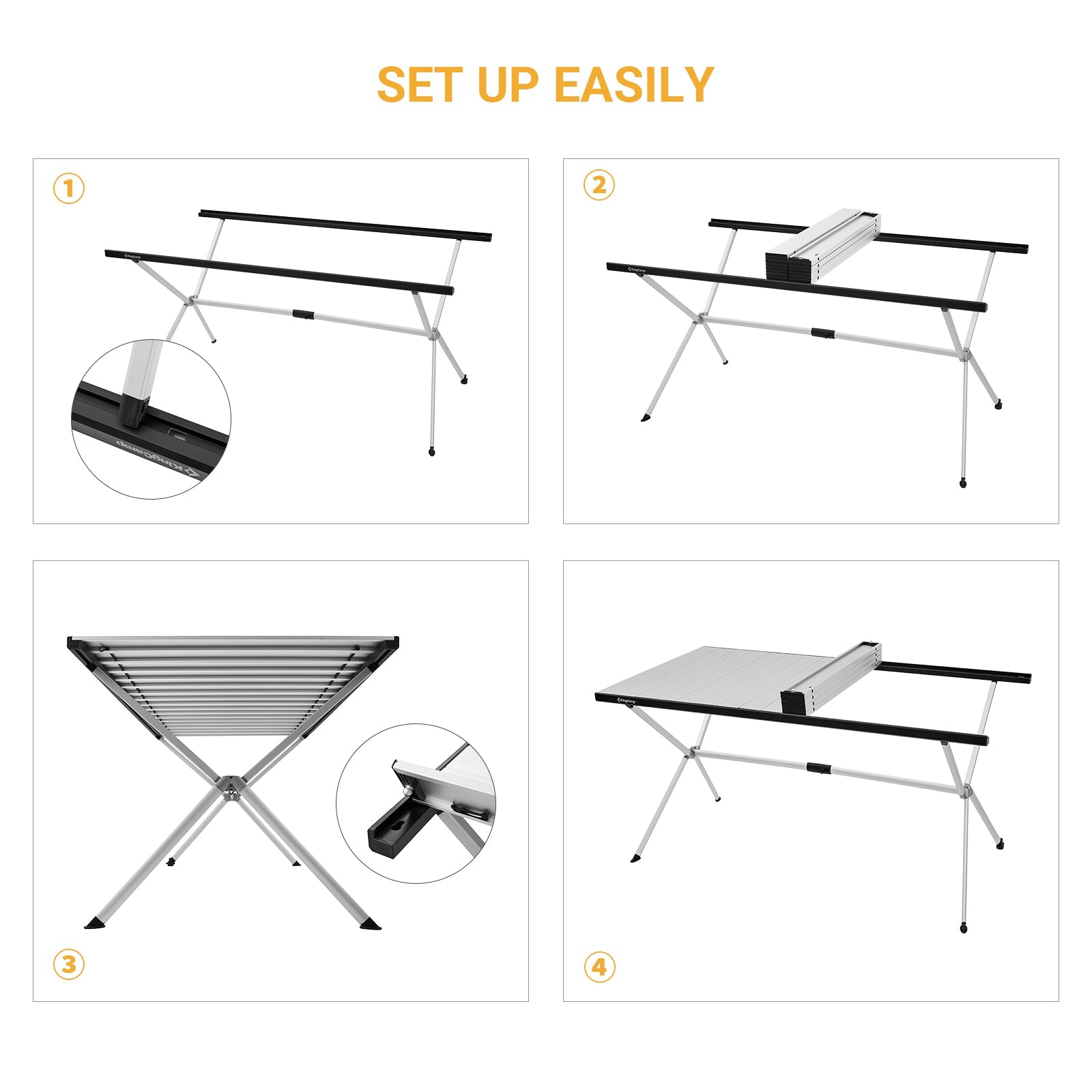 KingCamp Roll Up Folding Camping Table