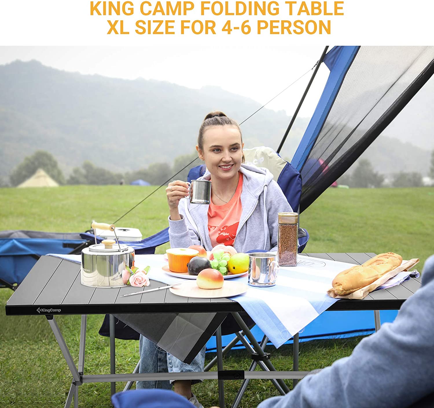 KingCamp Roll Up Folding Camping Table