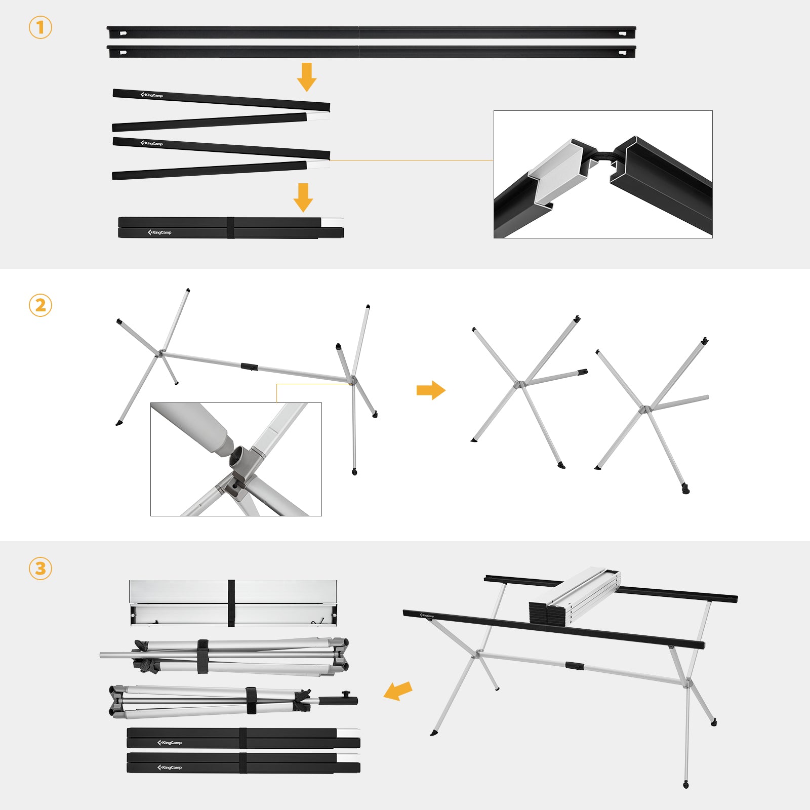 KingCamp Roll Up Folding Camping Table