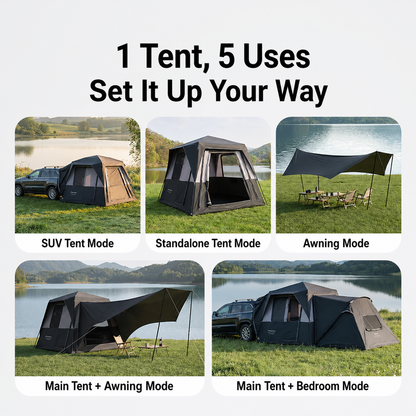 NEW | KingCamp BOUNDLESS X 3 PRO Modular SUV Tent – 5-in-1 Expandable Design