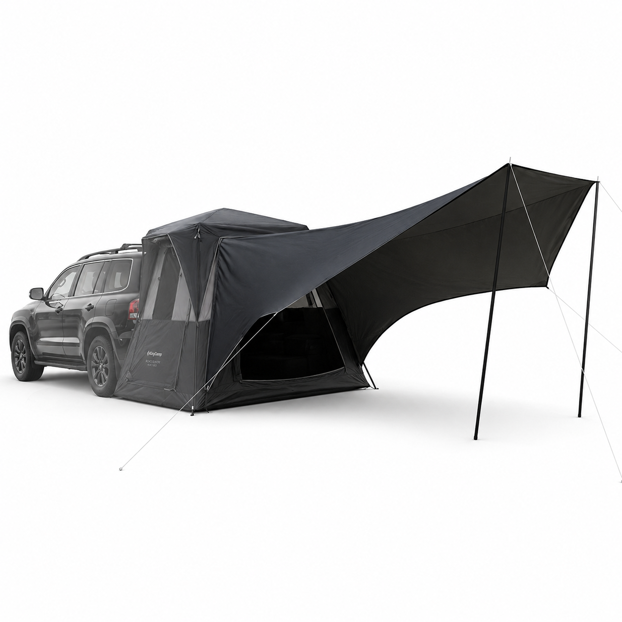 NEW | KingCamp BOUNDLESS X 3 PRO Tarp – UPF50+ Waterproof Canopy for SUV Tent, 15+ sq ft Expandable Sun Shelter, Standalone or Connects to X3 PRO Camping Tent