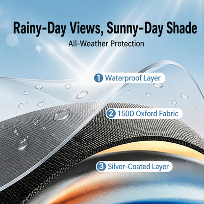 NEW | KingCamp BOUNDLESS X 3 PRO Tarp – UPF50+ Waterproof Canopy for SUV Tent, 15+ sq ft Expandable Sun Shelter, Standalone or Connects to X3 PRO Camping Tent