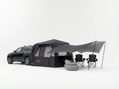 NEW | KingCamp BOUNDLESS X 3 PRO Tarp – UPF50+ Waterproof Canopy for SUV Tent, 15+ sq ft Expandable Sun Shelter, Standalone or Connects to X3 PRO Camping Tent