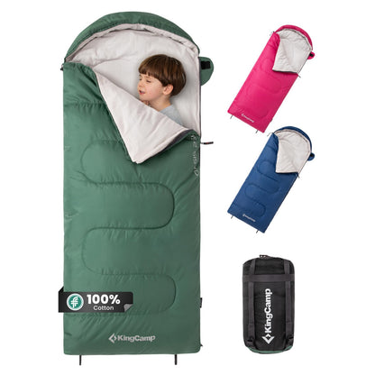 KingCamp Cotton Sleeping Bag for Kids | Indoor & Outdoor Use