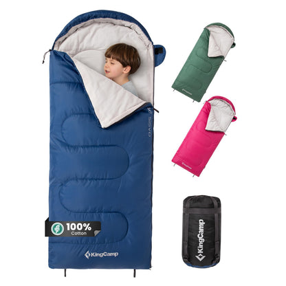 KingCamp Cotton Sleeping Bag for Kids | Indoor & Outdoor Use