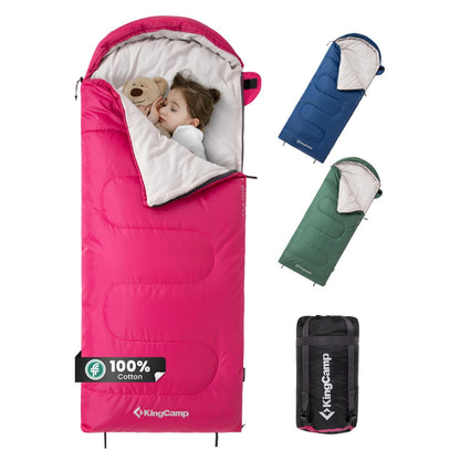 KingCamp Cotton Sleeping Bag for Kids | Indoor & Outdoor Use