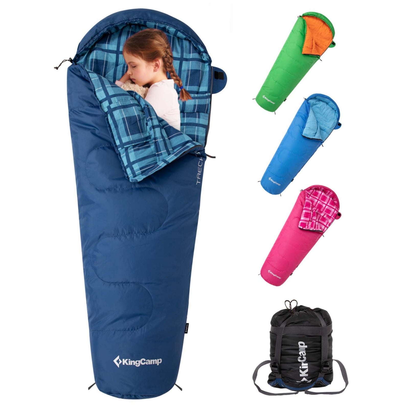 KingCamp Kids Mummy Sleeping Bag Easy to Pack and Storage Navy