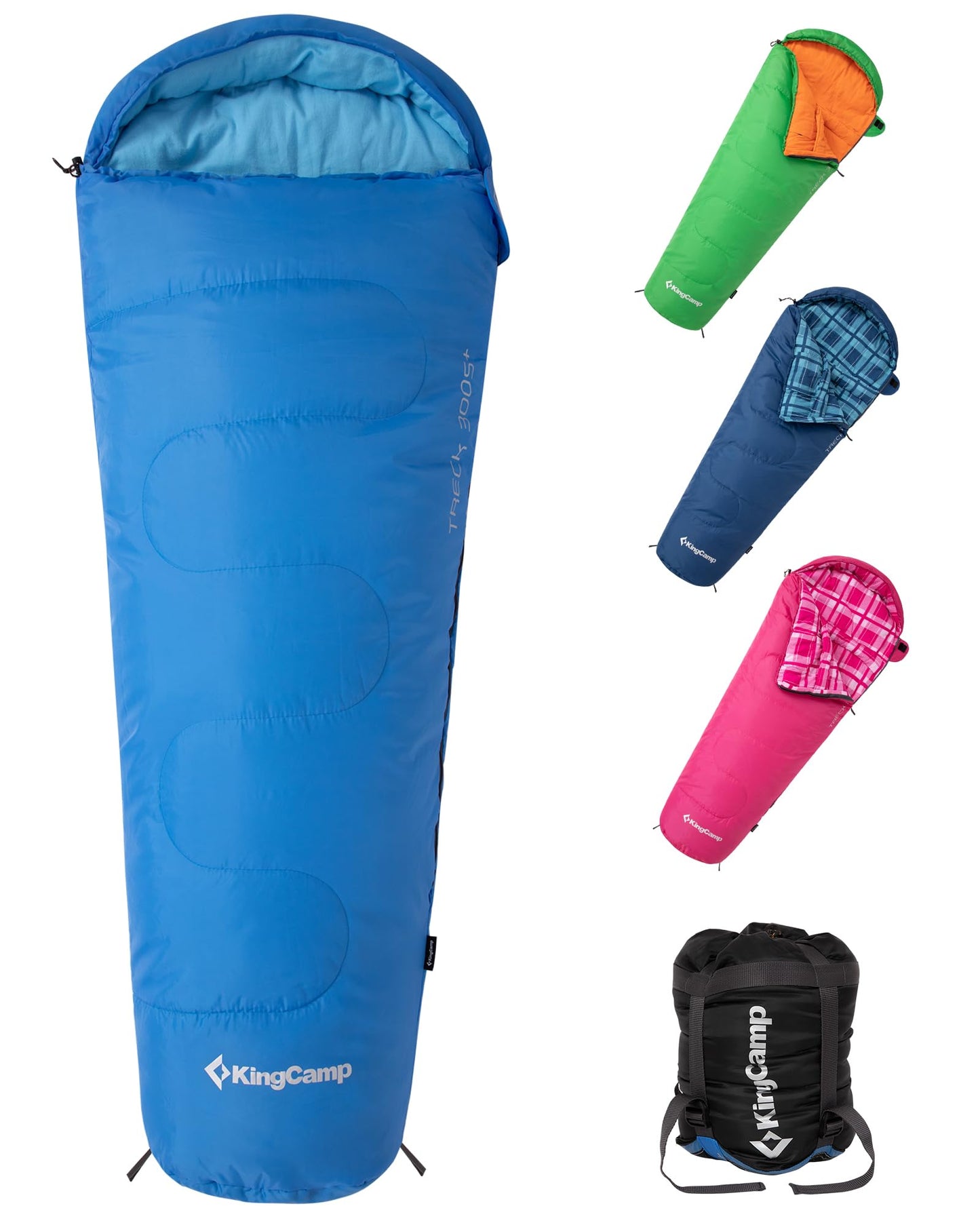 KingCamp Kids Mummy Sleeping Bag - Temperature Rating: 12??C / 7??C / -3??C (54??F / 45??F / 26??F)