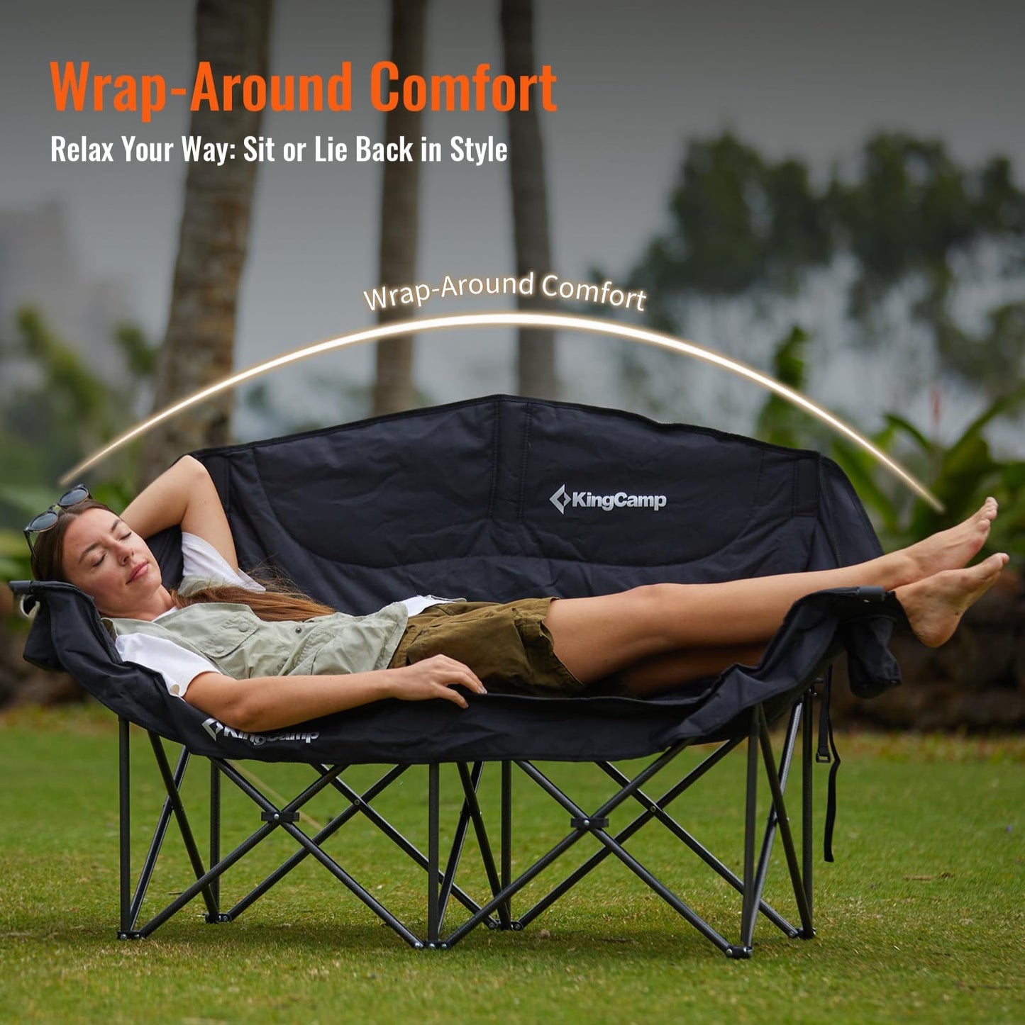 KingCamp Oversize Double Camping Loveseat Wrap Around Comfort