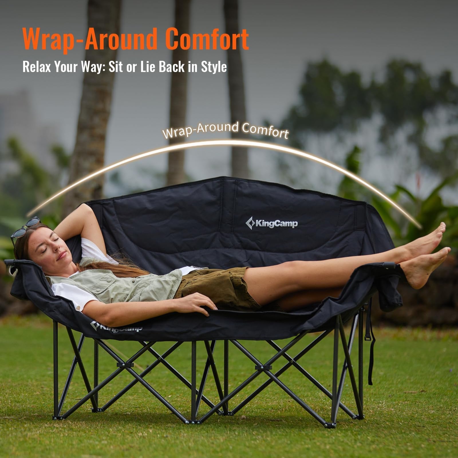 KingCamp Oversize Double Camping Loveseat Wrap Around Comfort