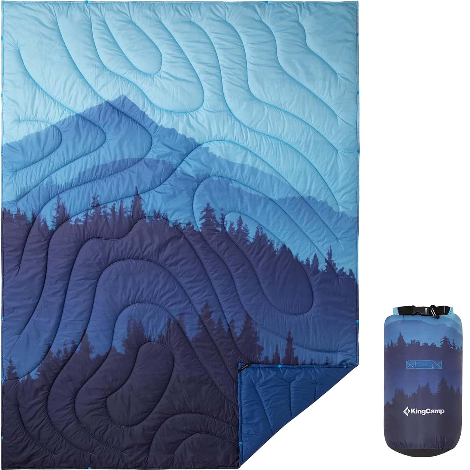 KingCamp SMART 150 XL Ultralight Camping Blanket â€?Packable, Wearable & Water-Repellent for Outdoor & Stadium Use