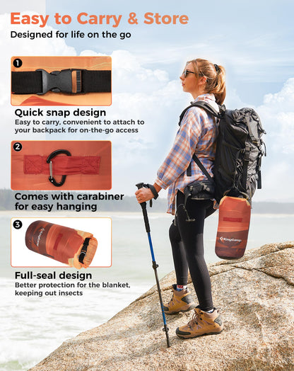 KingCamp SMART 150 XL Ultralight Camping Blanket â€?Easy to Carry and Store