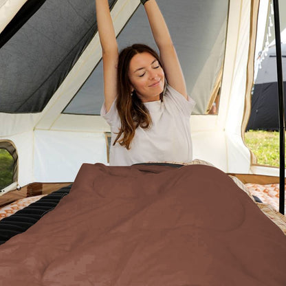 KingCamp SNOWFLAKE 400 Versatile All-Season Sleeping Bag ¨C Wide, Convertible to Double, Flannel Lined for Camping, Hiking, and Outdoor Adventures