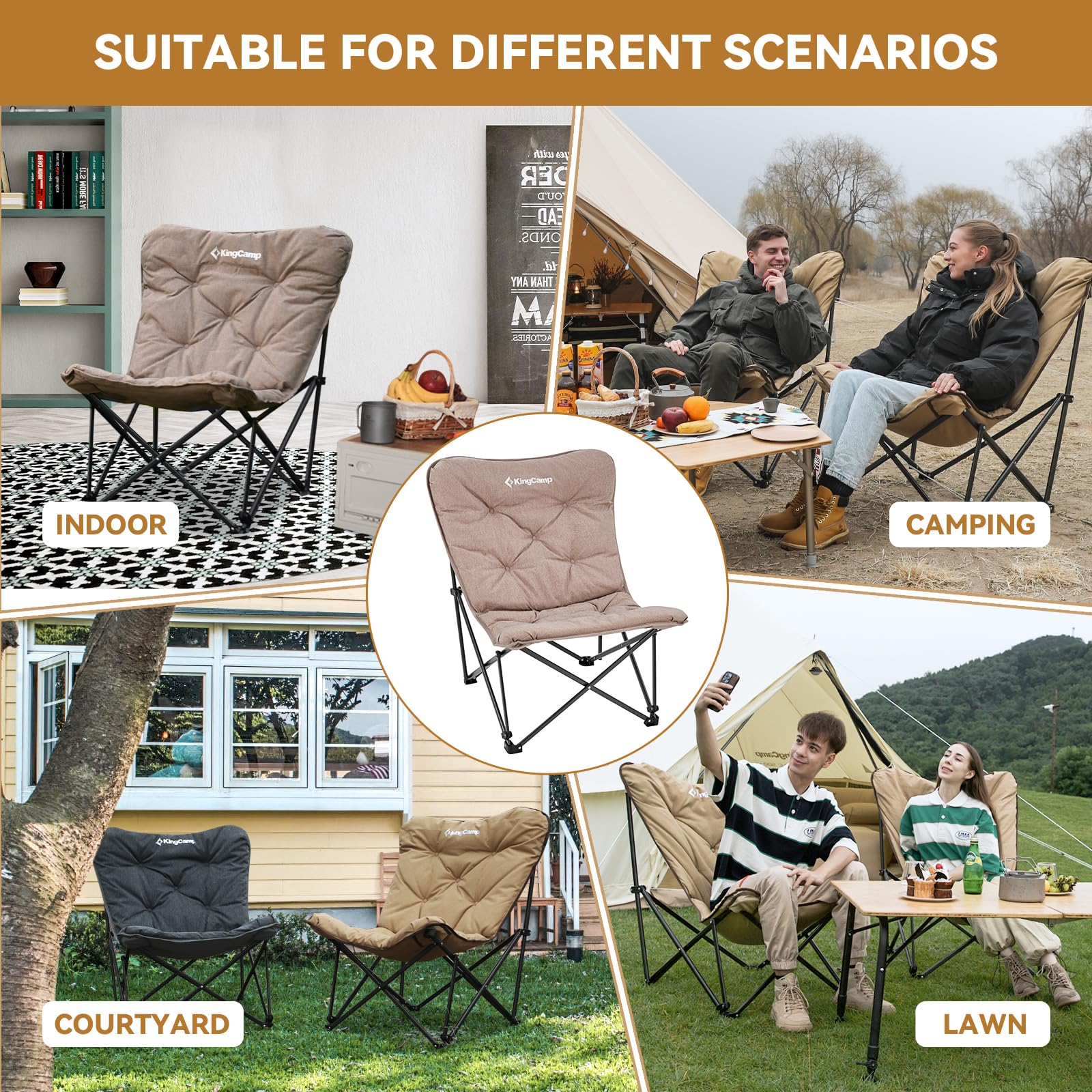 Camping Chair Camping Table Checkers KingCamp Butterfly