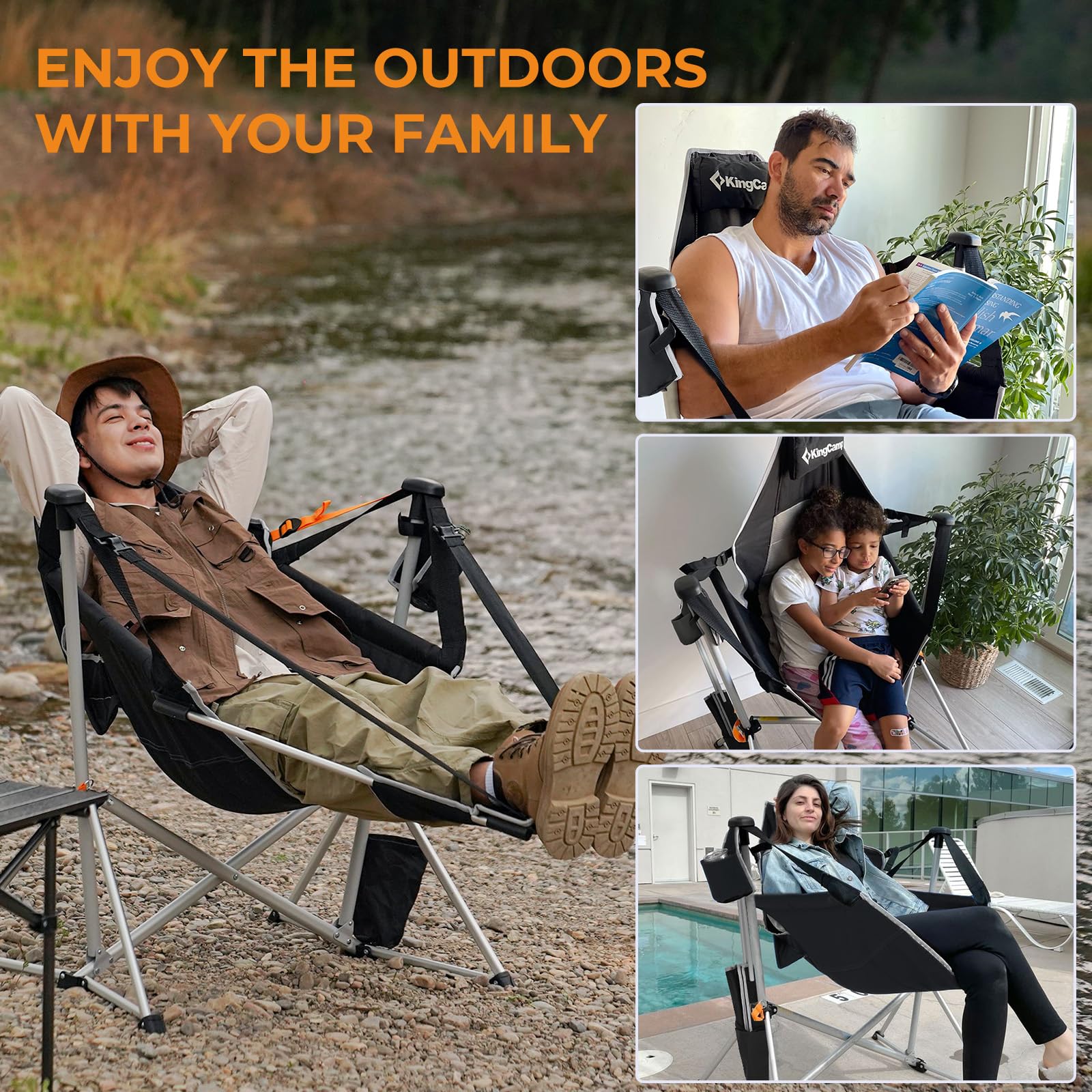 KingCamp Orchid C20 Hammock Chair with Footrest