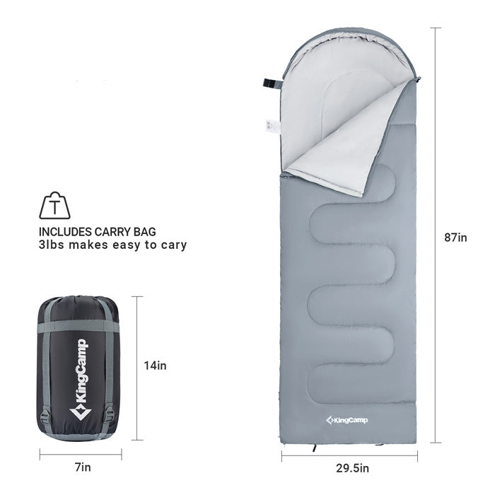 Kingcamp Joinable 3 Season Envelope Sleeping Bag