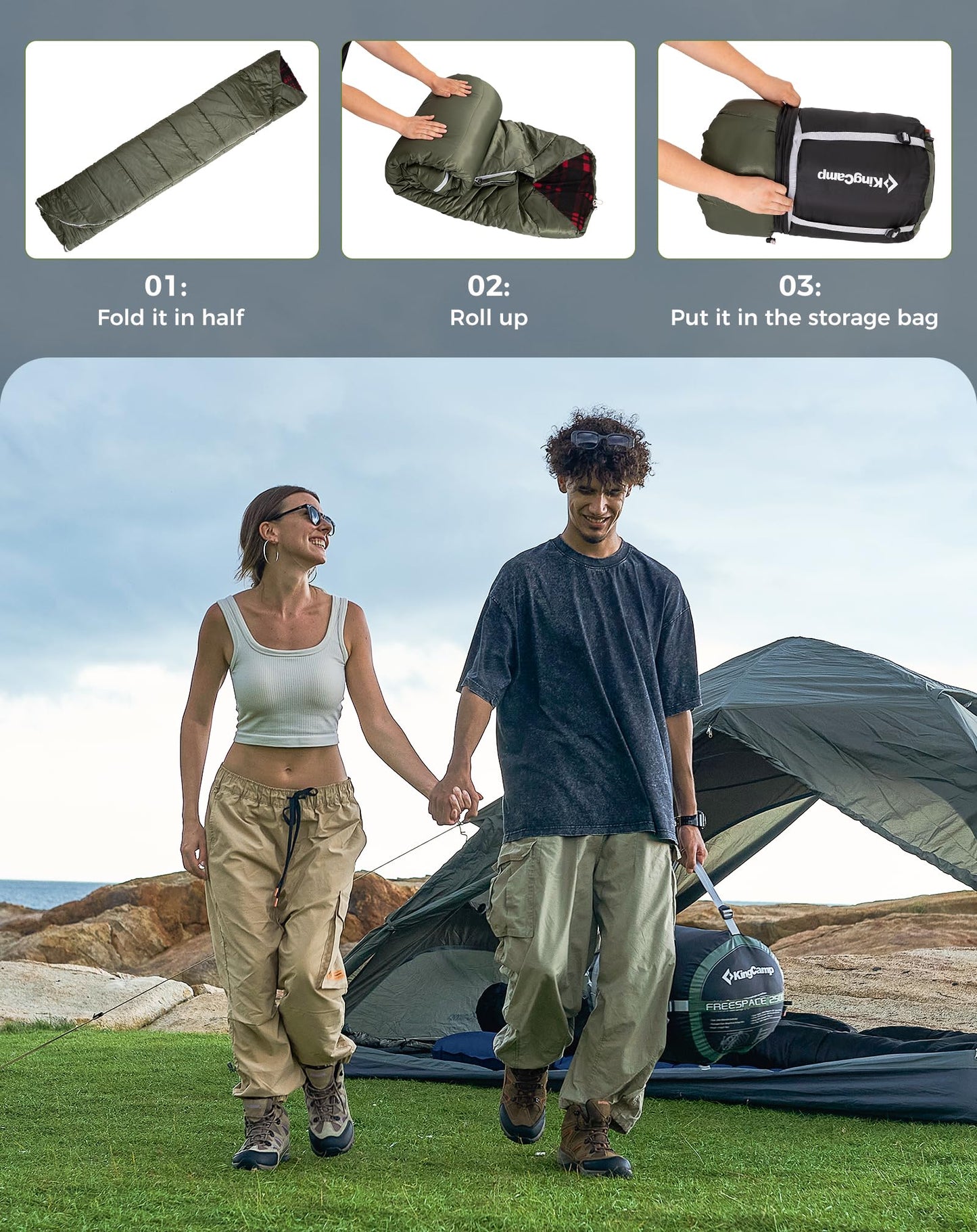 KingCamp FREESPACE 250D Double-Sized Sleeping Bag