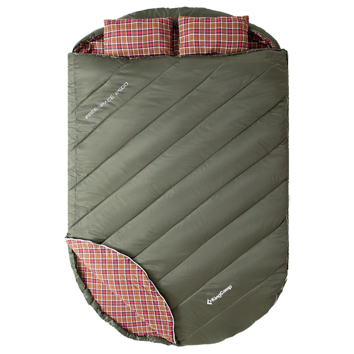 KingCamp FREESPACE 250D Double-Sized Sleeping Bag Olive