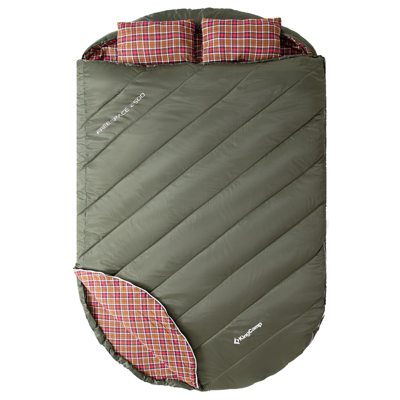 KingCamp FREESPACE 250D Double-Sized Sleeping Bag Olive
