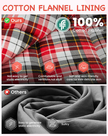 KingCamp CLOUDY Envelope Sleeping Bag with Hood for Children | Water-Resistant & Machine Washable