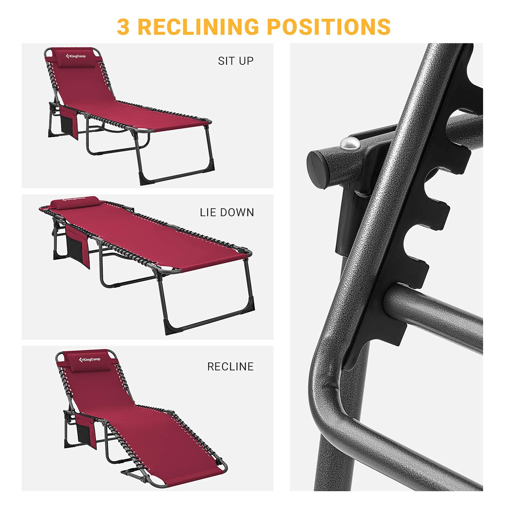 KingCamp 4-Position Folding Chaise