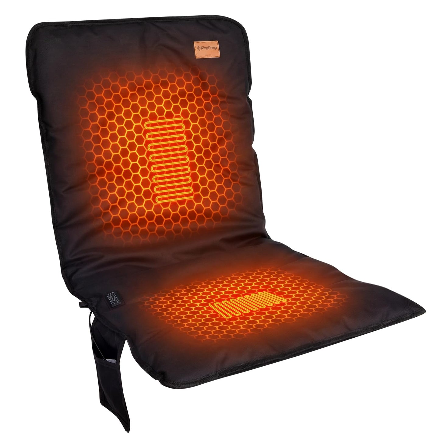 NEW | KingCamp HEATED CUSHION Heated Seat Pad – 3-Level Dual-Zone Heating, 110cm Full Coverage