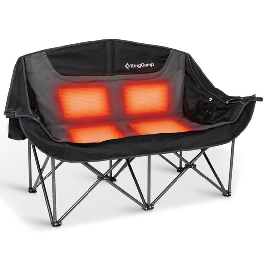 KingCamp CANNA C20 HEATED Oversized Double Camping Chair – 3 Heat Levels