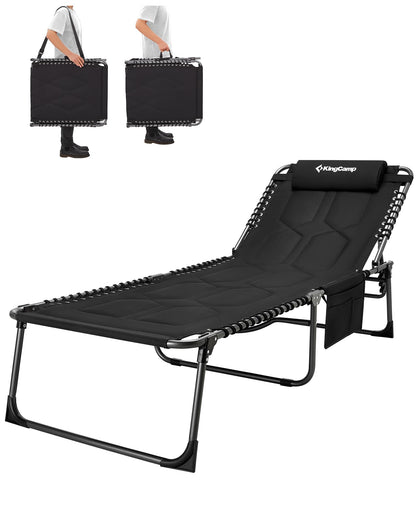 NEW | KingCamp Magnolia B40 Oversized Padded Sun Lounger – 78.7 × 26.8in 5-Position Adjustable Recliner