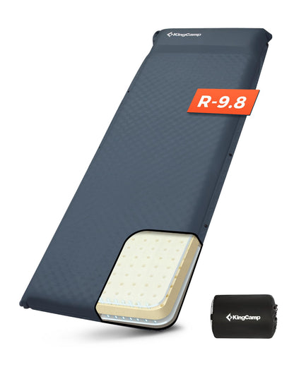 NEW | KingCamp CLASSIC 8.0 Self-Inflating Sleeping Mat with Built-In Pillow