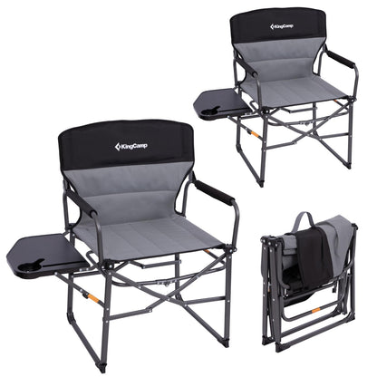 NEW | KingCamp Ash C30 Director’s Chair – Extra Wide, Heavy Duty Frame with Side Table