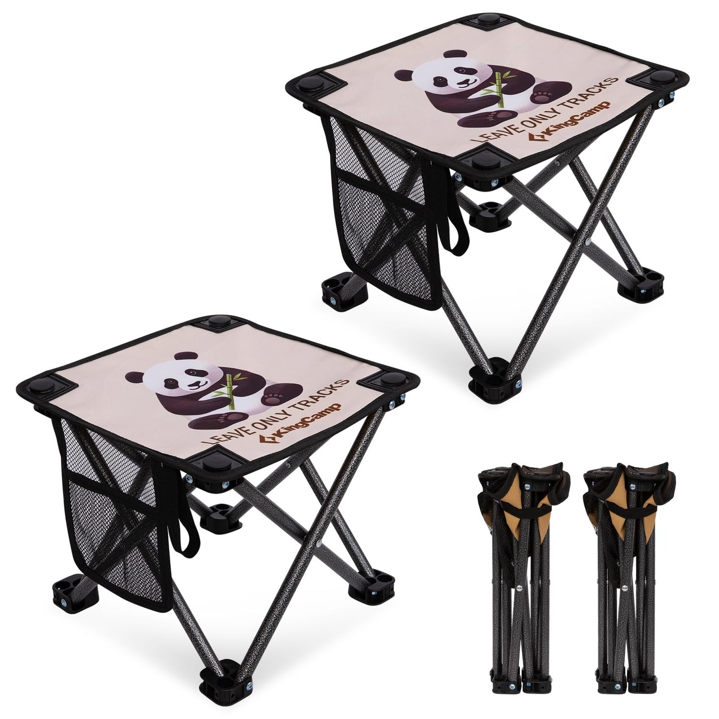 NEW | KingCamp MINI STOOL 2 Pack Folding Camping Stool