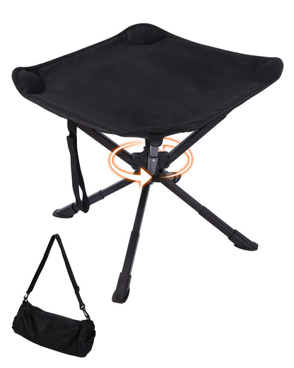 NEW | KingCamp Lightweight Swivel Stool – 360° Rotation, Adjustable Height