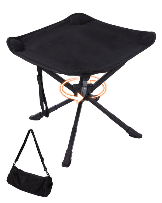 NEW | KingCamp Lightweight Swivel Stool – 360° Rotation, Adjustable Height